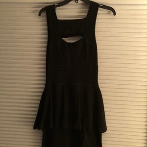 Black body con with peplum dress